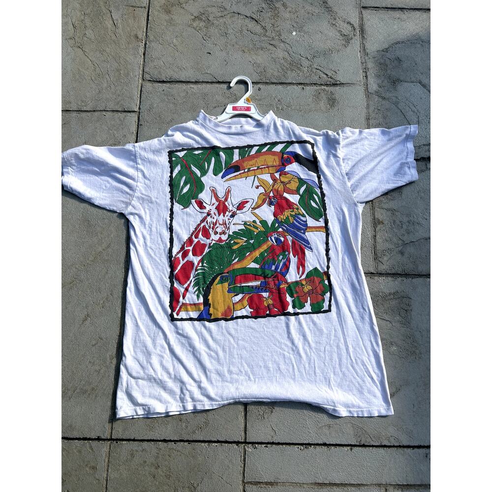 90s Rain Forest Animal Nature Single Stitch T Shirt - Great Condition